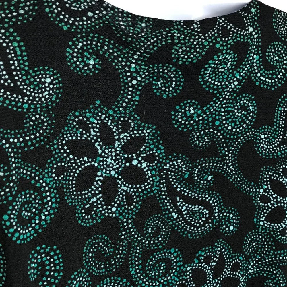Croft & Barrow S/S Blouse | Black/Green | Size 3X - Picture 11 of 12
